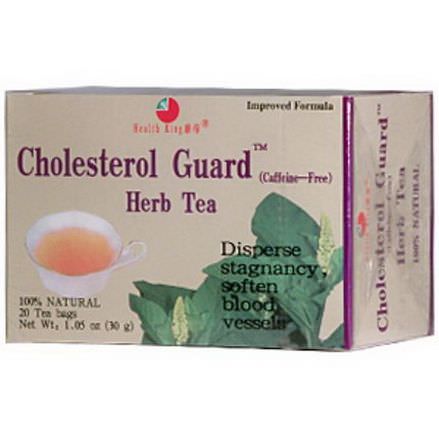 Health King, Cholesterol Guard Herb Tea, Caffeine Free 30g, 20 Tea Bags