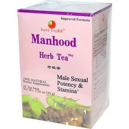 Health King, Manhood Herb Tea, 20 Tea Bags 34g