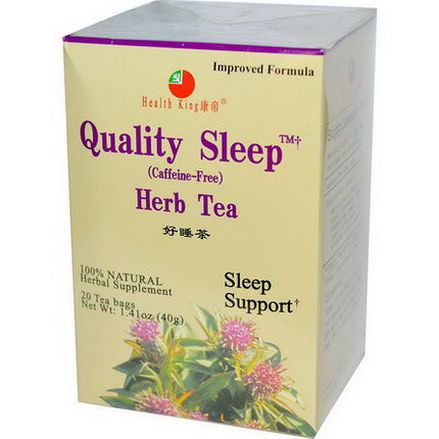 Health King, Quality Sleep, Herb Tea, Caffeine Free, 20 Tea Bags 40g