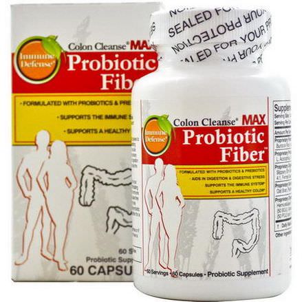 Health Plus Inc. Colon Cleanse MAX, Probiotic Fiber, 60 Capsules