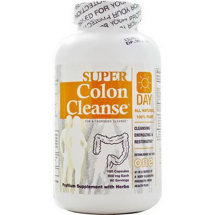 Health Plus Inc. Super Colon Cleanse, Day, 180 Capsules