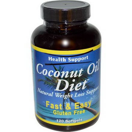 Health Support, Coconut Oil Diet, 120 Softgels