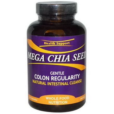 Health Support, Mega Chia Seed, 1200mg, 90 Capsules