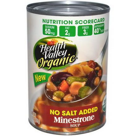 Health Valley, Organic, Minestrone Soup, No Salt Added 425g
