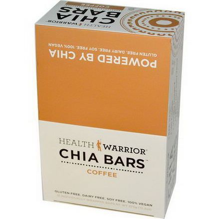 Health Warrior, Inc. Chia Bars, Coffee, 15 Bars