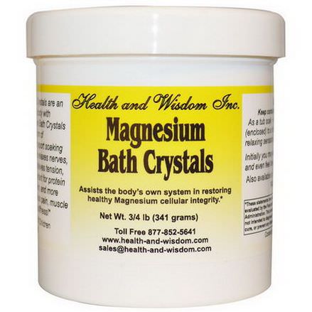 Health and Wisdom Inc. Magnesium Bath Crystals 341g
