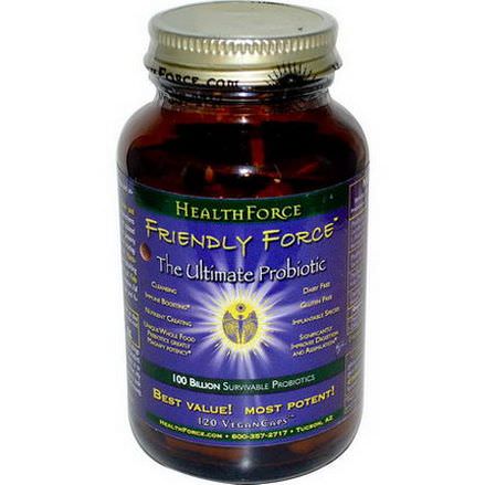 HealthForce Nutritionals, Friendly Force, The Ultimate Probiotic, 120 Vegan Caps