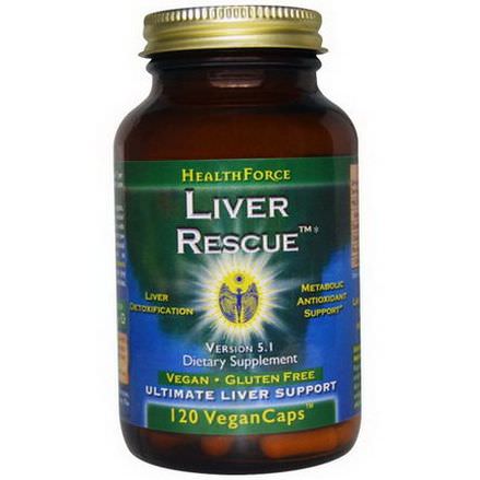 HealthForce Nutritionals, Liver Rescue, Version 5.1, 120 Vegan Caps
