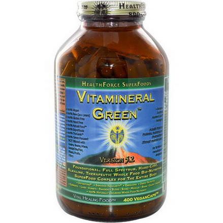 HealthForce Nutritionals, Vitamineral Green, Version 5.2, 400 VeganCaps