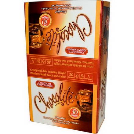 HealthSmart Foods, Inc. Chocolite, Chocolate Crispy Caramel, 16 Count 24g Each