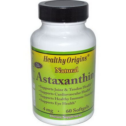 Healthy Origins, Astaxanthin, 4mg, 60 Softgels