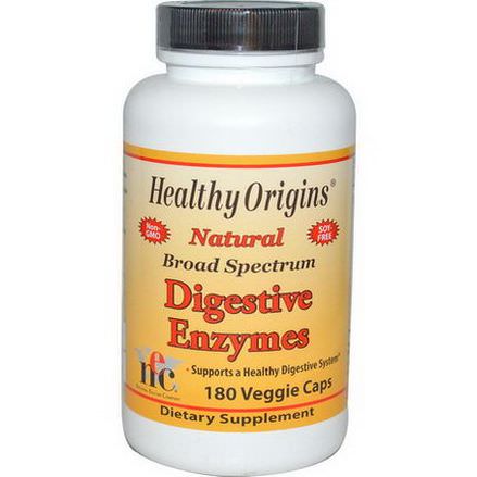 Healthy Origins, Digestive Enzymes, Broad Spectrum, 180 Veggie Caps