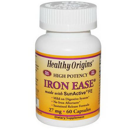 Healthy Origins, Iron Ease, 27mg, 60 Capsules
