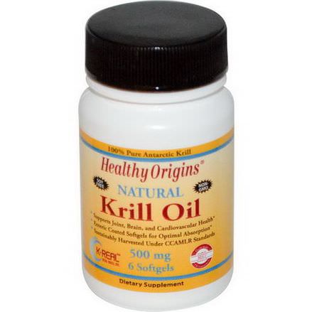 Healthy Origins, Krill Oil, 500mg, 6 Softgels