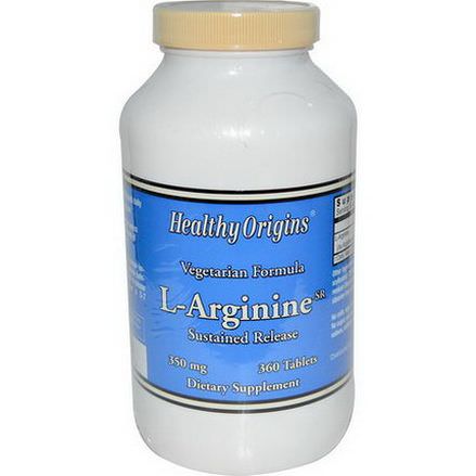 Healthy Origins, L-Arginine-SR, 350mg, 360 Tablets