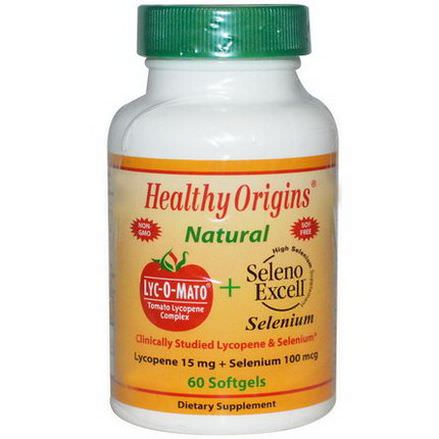 Healthy Origins, Lyc-O-Mato Lycopene Seleno Excell, 60 Softgels