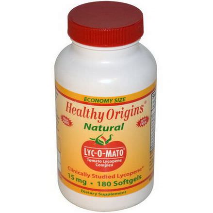 Healthy Origins, Lyc-O-Mato, Tomato Lycopene Complex, 15mg, 180 Softgels
