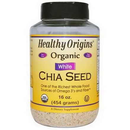 Healthy Origins, Organic Chia Seed, White 454g