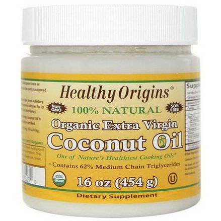 Healthy Origins, Organic Extra Virgin Coconut Oil 454g
