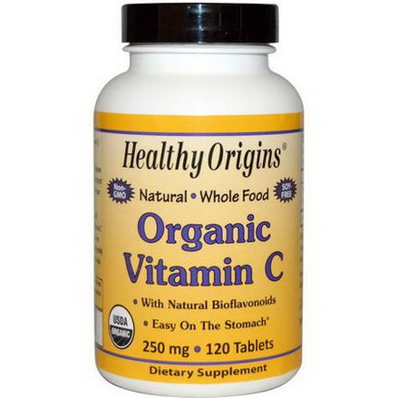 Healthy Origins, Organic Vitamin C, 250mg, 120 Tablets
