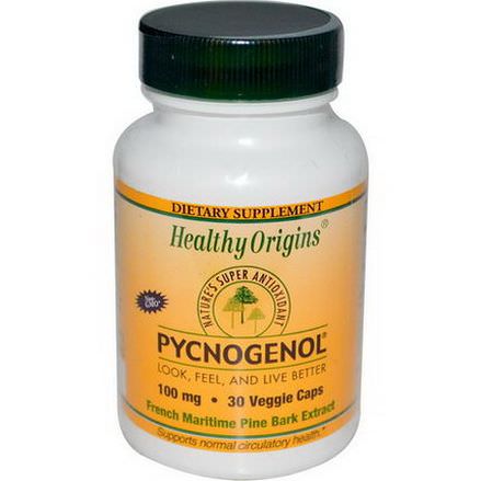 Healthy Origins, Pycnogenol, 100mg, 30 Veggie Caps