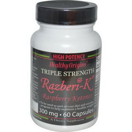Healthy Origins, Razberi-K, Raspberry Ketones, 300mg, 60 Capsules