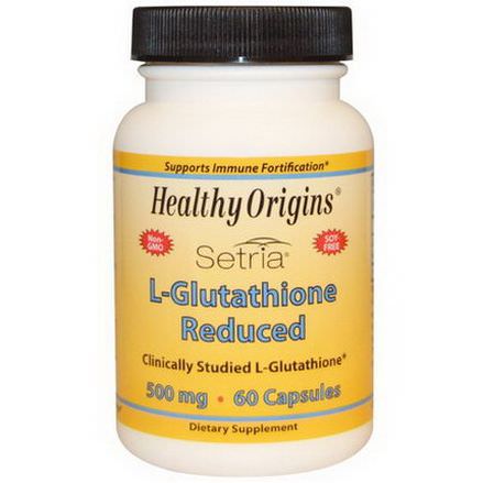 Healthy Origins, Setria, L-Glutathione Reduced, 500mg, 60 Capsules