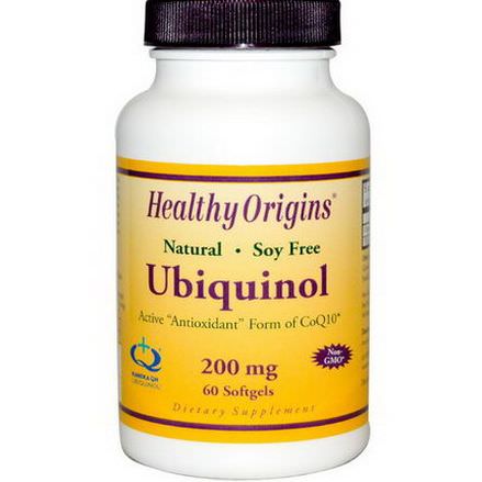 Healthy Origins, Ubiquinol, 200mg, 60 Softgels