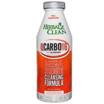 Herbal Clean, QCarbo16 With Eliminex, Strawberry-Mango Flavor 473ml