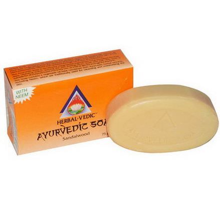 Herbal - Vedic, Ayurvedic Soap, Sandalwood, 1 Bar 75g