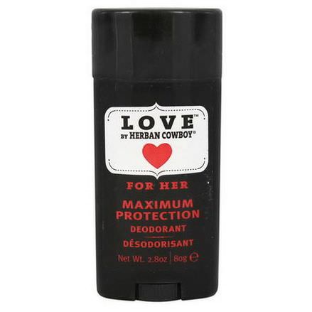 Herban Cowboy, For Her, Maximum Protection Deodorant 80g