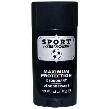 Herban Cowboy, Sport, Maximum Protection Deodorant 80g