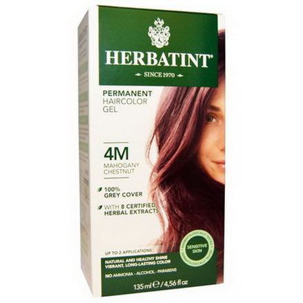 Herbatint, Permanent Haircolor Gel, 4M, Mahogany Chestnut 135ml