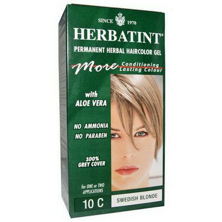 Herbatint, Permanent Herbal Haircolor Gel, 10C, Swedish Blonde 135ml
