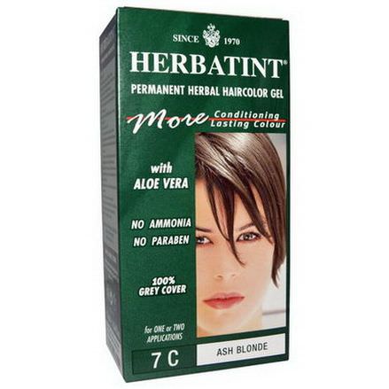 Herbatint, Permanent Herbal Haircolor Gel, 7C, Ash Blonde 135ml