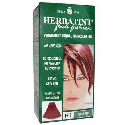 Herbatint, Permanent Herbal Haircolor Gel, FF 1 Henna Red 135ml