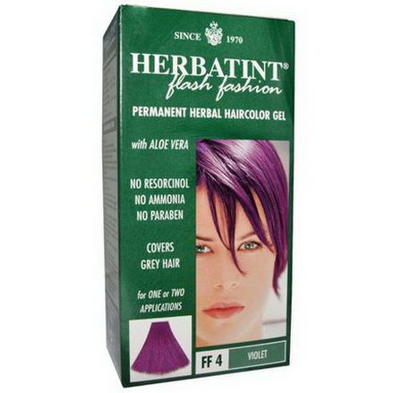 Herbatint, Permanent Herbal Haircolor Gel, FF 4, Violet 135ml