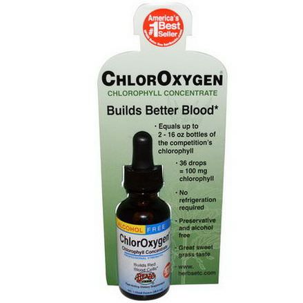 Herbs Etc. ChlorOxygen, Professional Strength, Alcohol Free 29.5ml