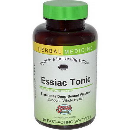 Herbs Etc. Essiac Tonic, Alcohol Free, 120 Fast-Acting Softgels