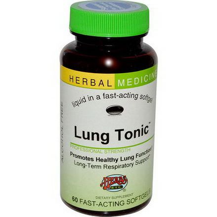 Herbs Etc. Lung Tonic, Alcohol Free, 60 Fast-Acting Softgels