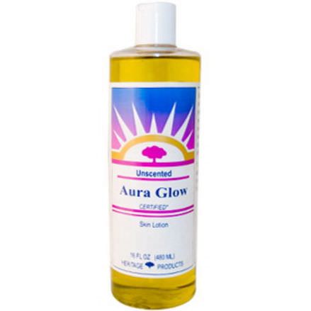 Heritage Products, Aura Glow, Skin Lotion, Unscented 480ml