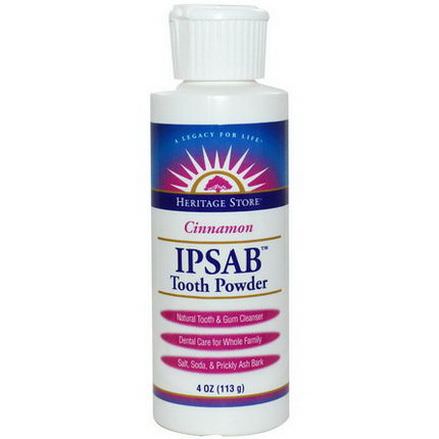Heritage Products, IPSAB Tooth Powder, Cinnamon 113g