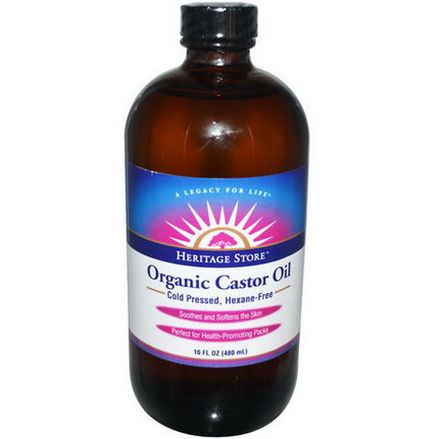 Heritage Products, Organic Castor Oil 480ml