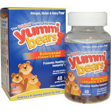 Hero Nutritional Products, Yummi Bears, Echinacea Vitamin C&Zinc, 40 Gummy Bears