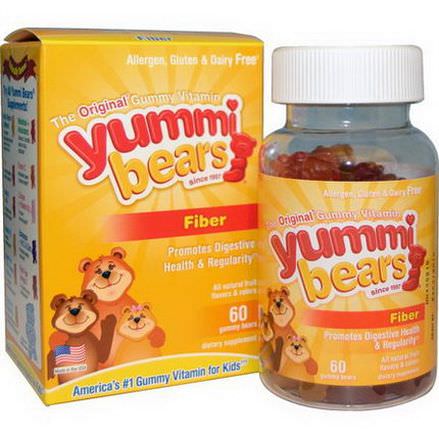 Hero Nutritional Products, Yummi Bears, Fiber, Natural Fruit Flavors, 60 Gummy Bears