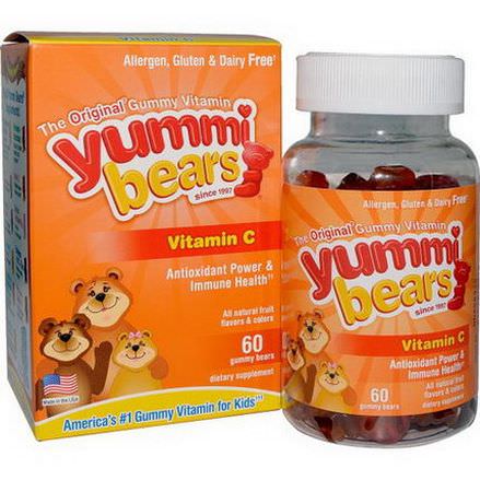 Hero Nutritional Products, Yummi Bears, Vitamin C, Fruit Flavors, 60 Gummy Bears