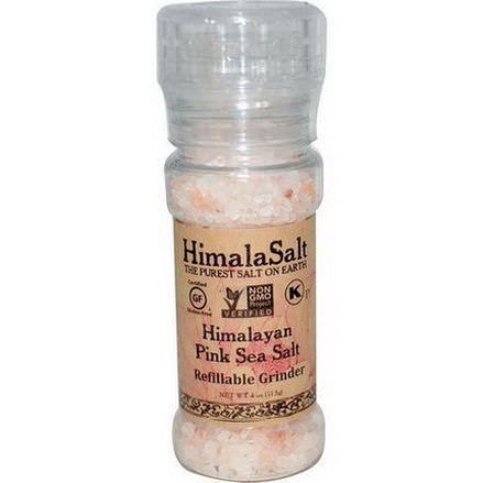 HimalaSalt, Pink Sea Salt, Refillable Grinder 113g