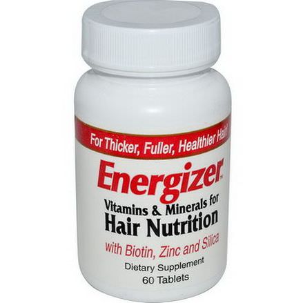 Hobe Labs, Energizer, Vitamins&Minerals for Hair Nutrition, 60 Tablets