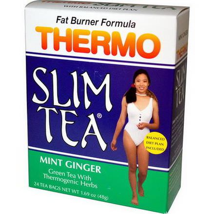 Hobe Labs, Thermo Slim Tea, Mint Ginger, 24 Tea Bags 48g