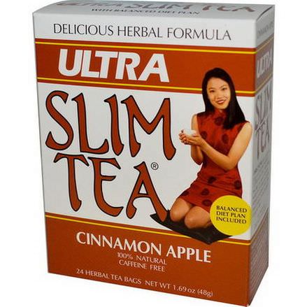 Hobe Labs, Ultra Slim Tea, Cinnamon Apple, Caffeine Free, 24 Herbal Tea Bags 48g